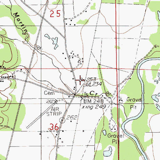 Topographic Map of Welch Mill (historical), AL