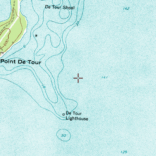 Topographic Map of DeTour Reef, MI