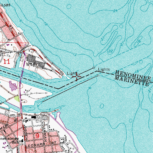 Topographic Map of Pierh Inner Light, MI