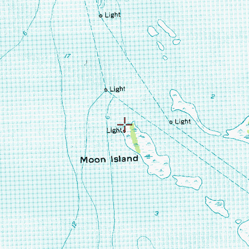 Topographic Map of Moon Island Leading Light, MI