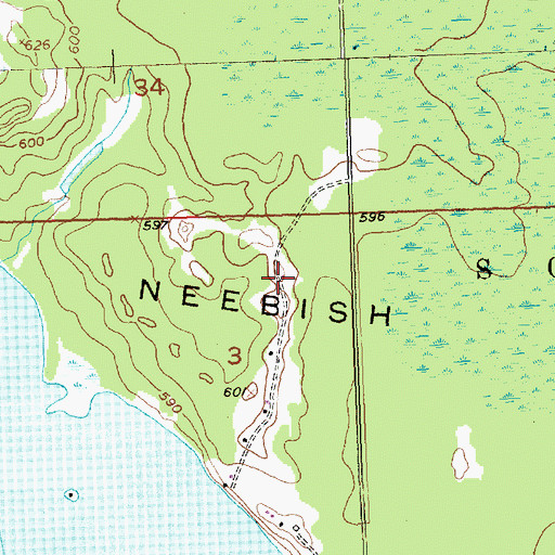 Topographic Map of Winter Point Range, MI