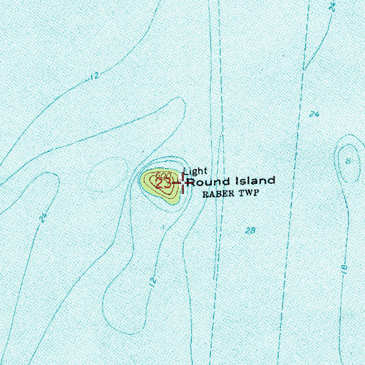 Topographic Map of Round Island Light, MI