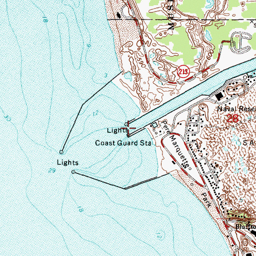 Topographic Map of North Pier Outer Light, MI