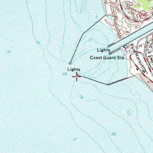 Topographic Map of South Breakwater Light, MI