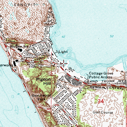Topographic Map of Torreson Marine Incorporated, MI