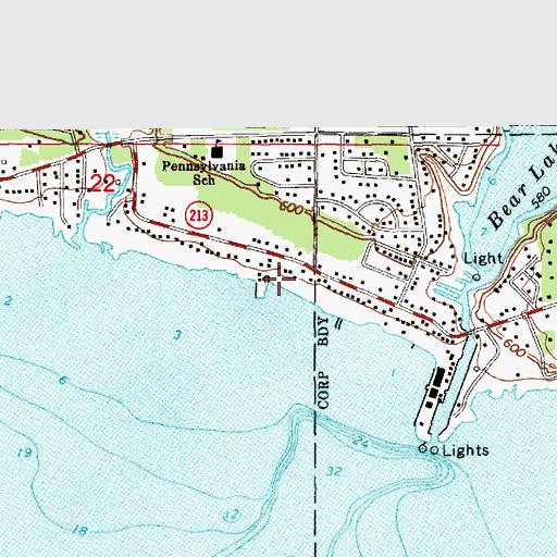 Topographic Map of Anchor Marina, MI