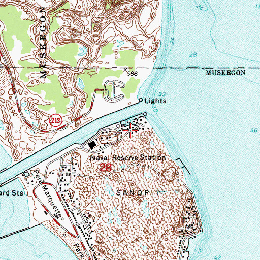 Topographic Map of Matts Boat Livery, MI