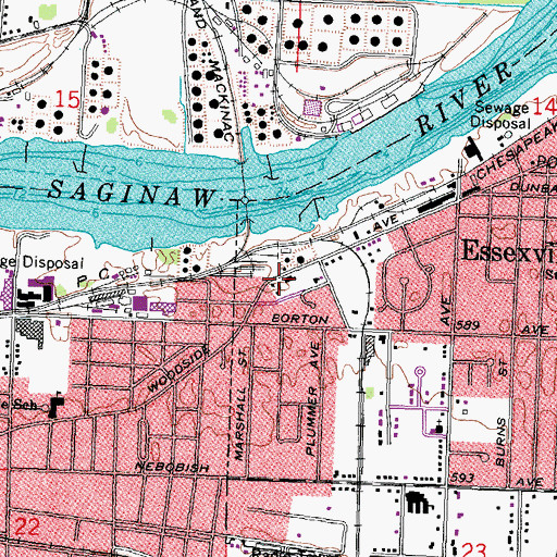 Topographic Map of Enterprise Oil and Gas Company, MI