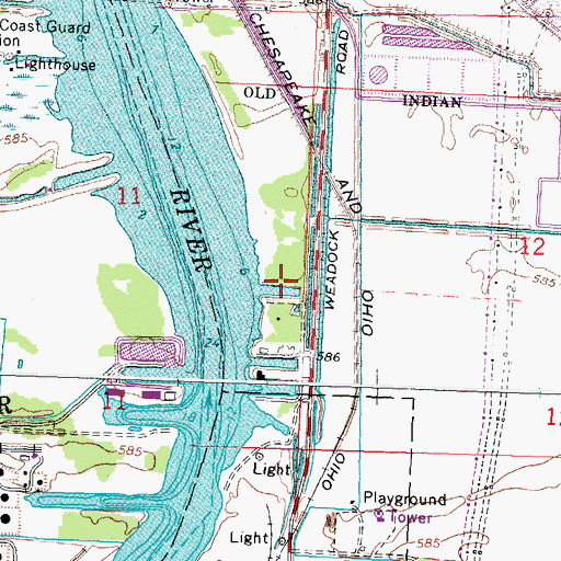 Topographic Map of Corps of Engineers Field Office, MI