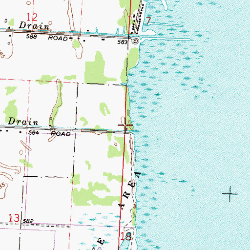 Topographic Map of Gilmans Landing Ramp, MI