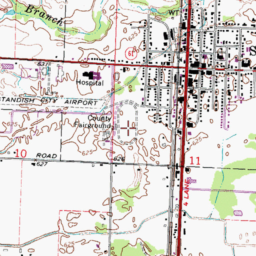 Topographic Map of Arenac County Fairgrounds, MI