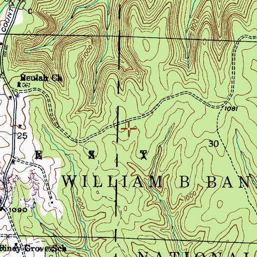 Topographic Map of County Line School (historical), AL