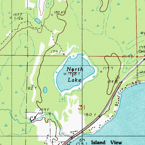Topographic Map of North Lake, MI