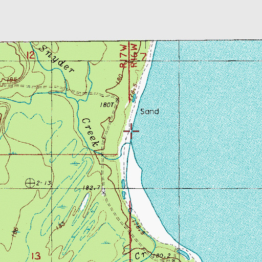 Topographic Map of Tebo Creek, MI