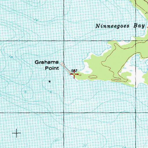 Topographic Map of Grahams Point, MI