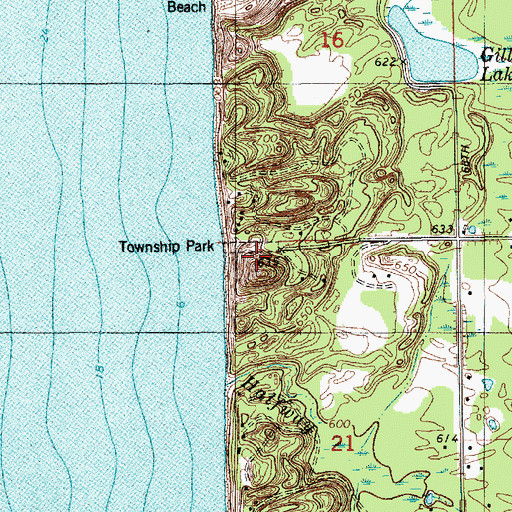 Topographic Map of Laketown Park, MI