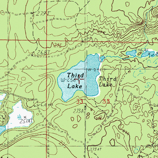 Topographic Map of Third Lake, MI