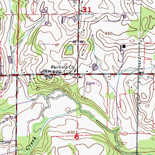 Topographic Map of Fairfield School (historical), AL