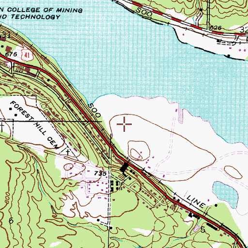 Topographic Map of Superior Block Company, MI