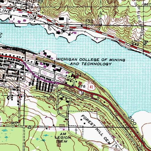 Topographic Map of Micheal Messner Coal Dock, MI