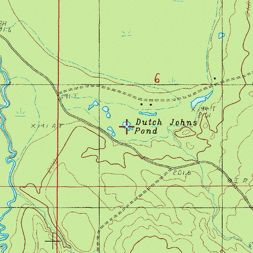 Topographic Map of Dutch Johns Pond, MI