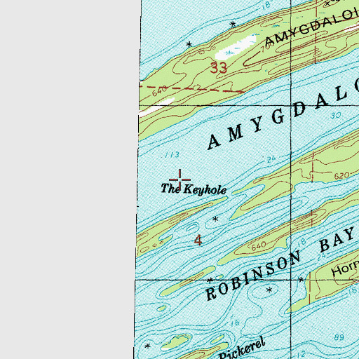 Topographic Map of Amygdaloid Channel, MI