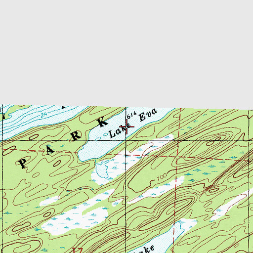 Topographic Map of Lake Eva, MI