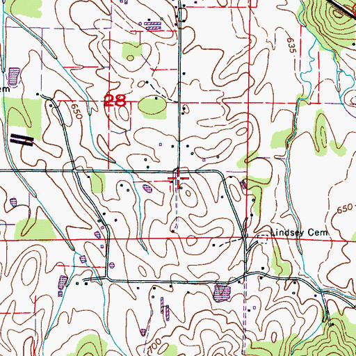 Topographic Map of Jesseton, AL