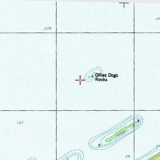 Topographic Map of Ollies Dogs Rocks, MI