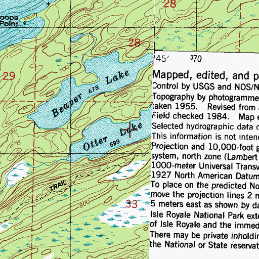 Topographic Map of Otter Lake, MI