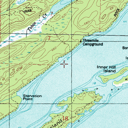 Topographic Map of Rock Harbor, MI