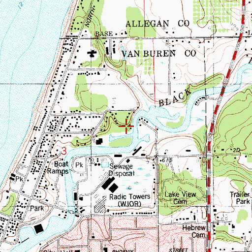 Topographic Map of South Haven Marine, MI