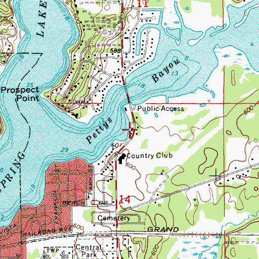 Topographic Map of Wolffs Landing, MI