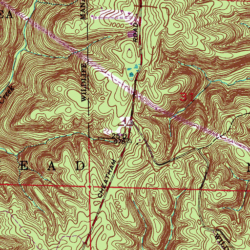 Topographic Map of Leola (historical), AL