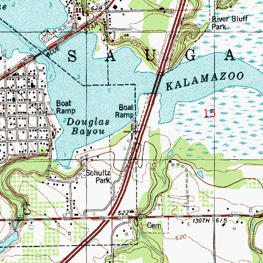Topographic Map of Schultz Park, MI