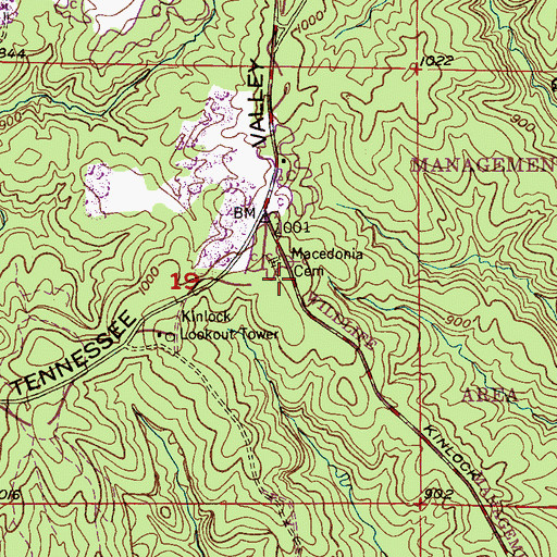 Topographic Map of Old Macedonia Baptist Church, AL