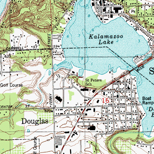 Topographic Map of Point Pleasant Yacht Club Incorporated, MI