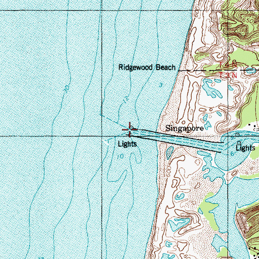 Topographic Map of North Pierh Light, MI