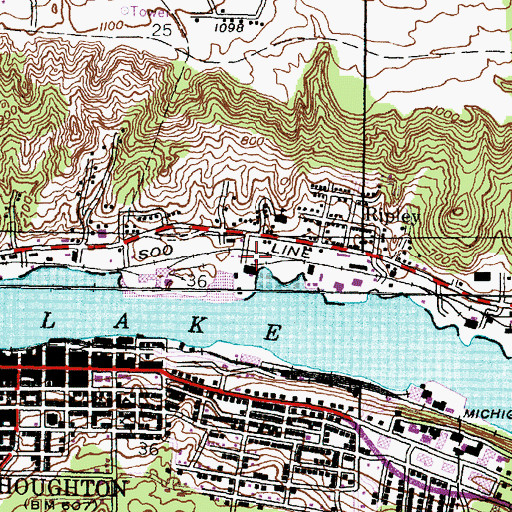 Topographic Map of Maki Oil Company, MI
