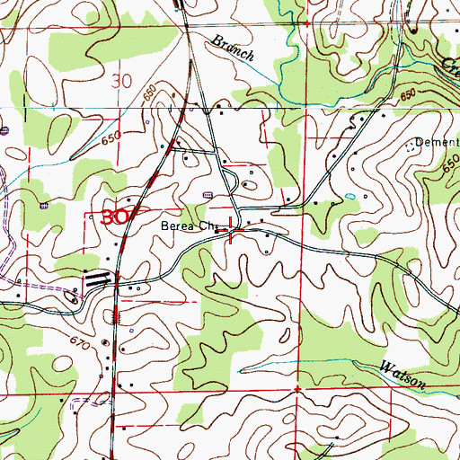 Topographic Map of McMillan School (historical), AL