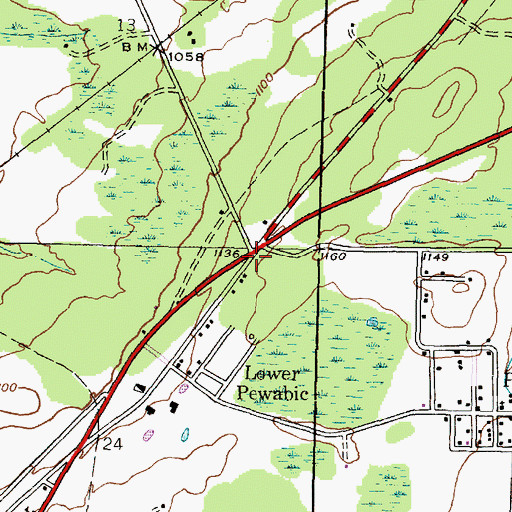 Topographic Map of Arcadian, MI