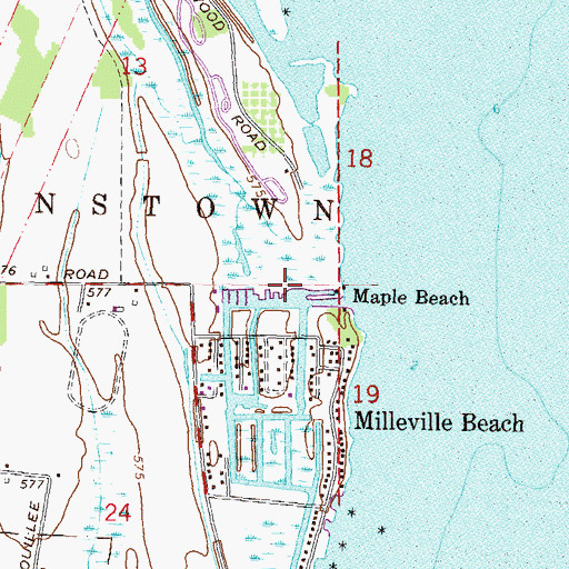 Topographic Map of Lake Erie Metropark Marina, MI
