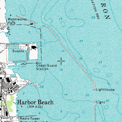 Topographic Map of Harbor of Refuge, MI