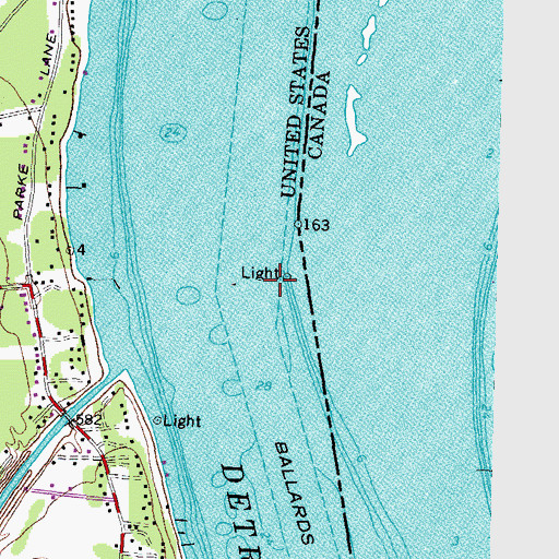 Topographic Map of Fighting Island South Light, MI