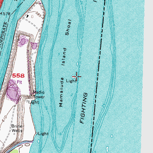 Topographic Map of Manajuda Light, MI