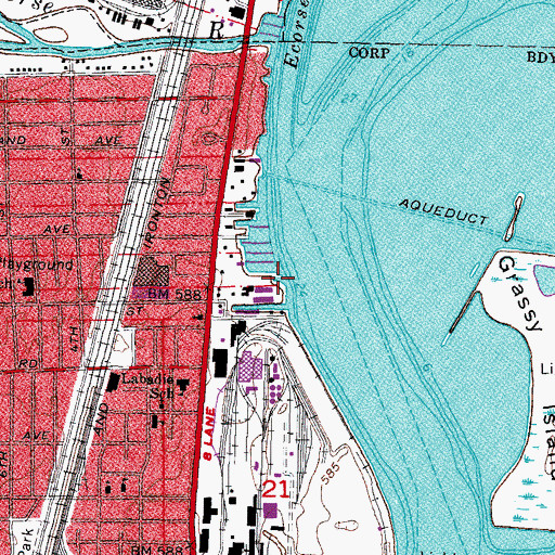 Topographic Map of Marina Club of Michigan, MI