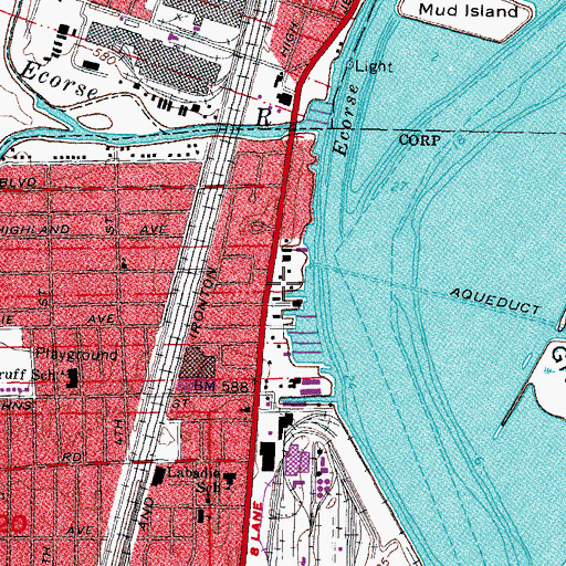 Topographic Map of Ricks Cove, MI