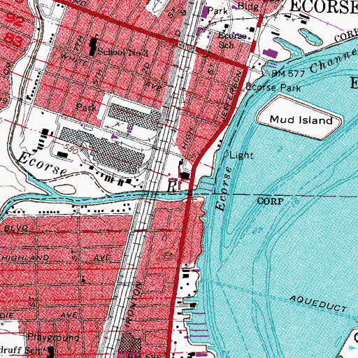 Topographic Map of Rivers Edge Marina Incorporated, MI