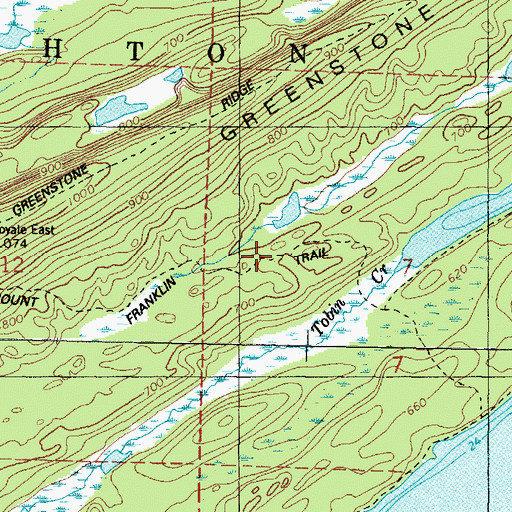 Topographic Map of Mount Franklin Trail, MI