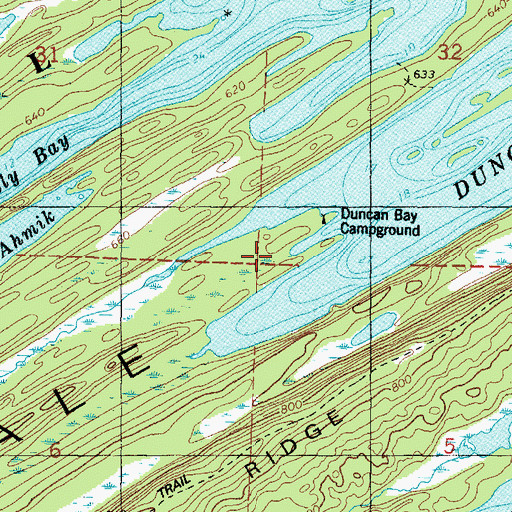 Topographic Map of Fisher Island, MI